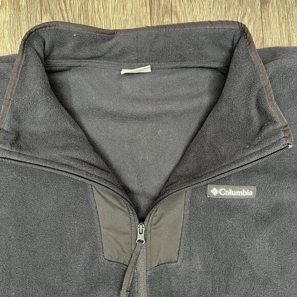 Columbia 1/2 Fleece Sweater Size 2XL Mens Black Sequoia Grove $60 - Picture 9 of 16